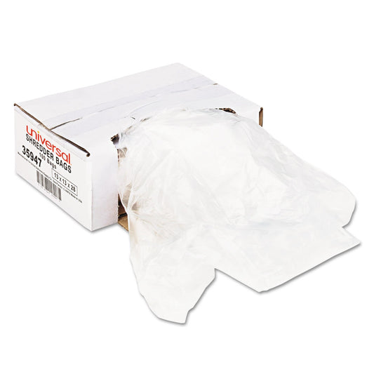 Universal 35947 High-Density Shredder Bags, 16 gal Capacity, 100/Box