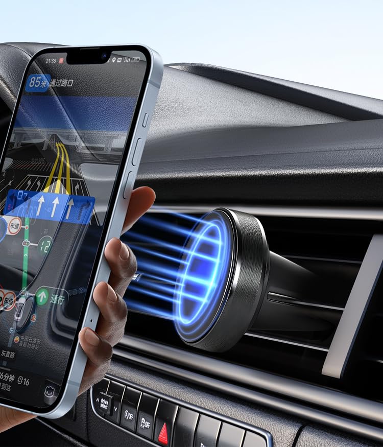 Magnetic Phone Holder for car?2 Packs ??Strong Magnet?phone holders for your car phone holder Mount for Car?4 Metal Plate?Universal Airvent cell phone