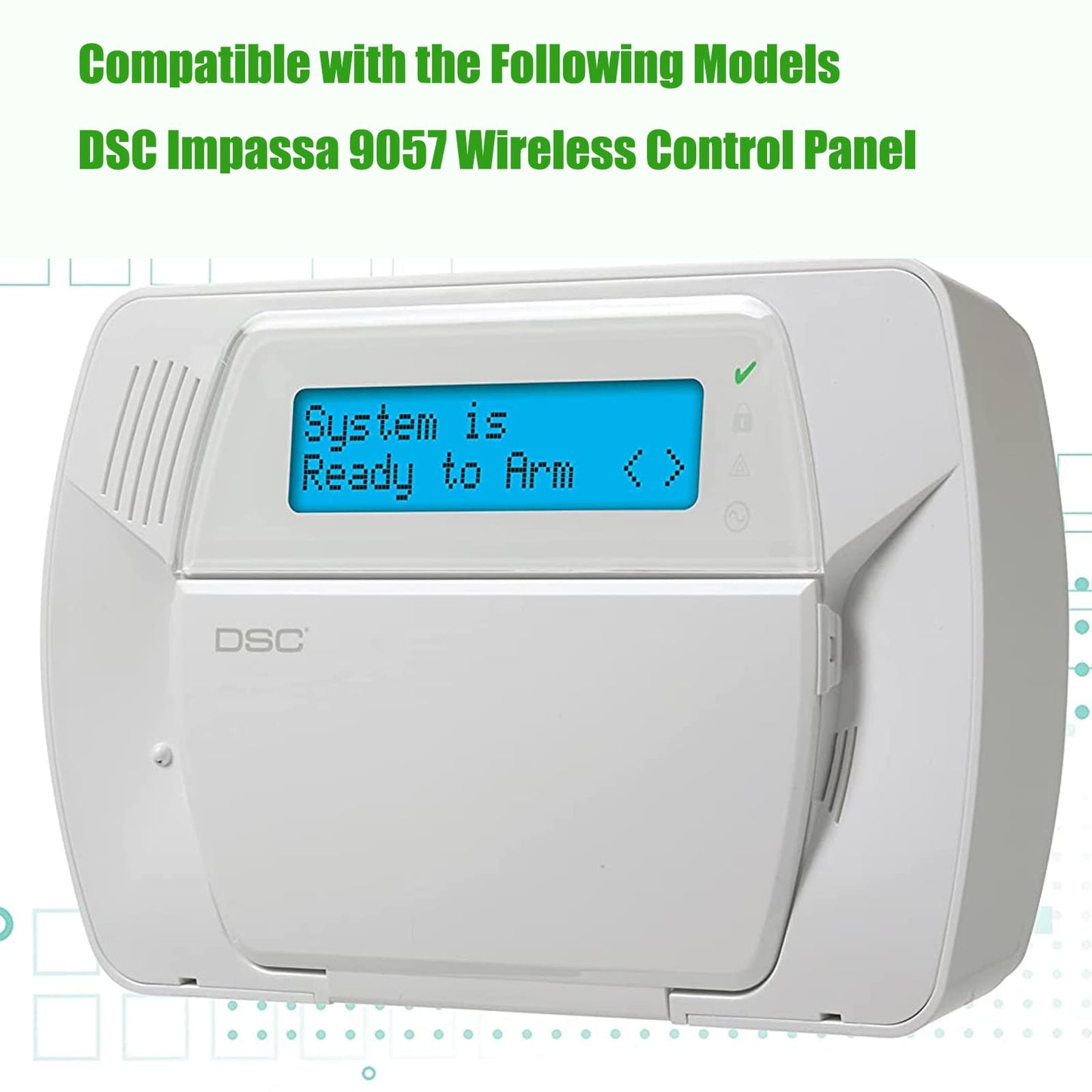 Cameron Sino 7.2V 3700mAh Battery Compatible with DSC IMPASSA 9057 2-Way Wireless Security System Alarm Panel, Rechargeable Ni-MH Battery