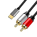 belipro USB C to 2 RCA Audio Cable 3Ft, Type C to 2rca Jack Aux Auxiliary Stereo Splitter Adapter Audio Line Compatible with Home Theater Amplifier
