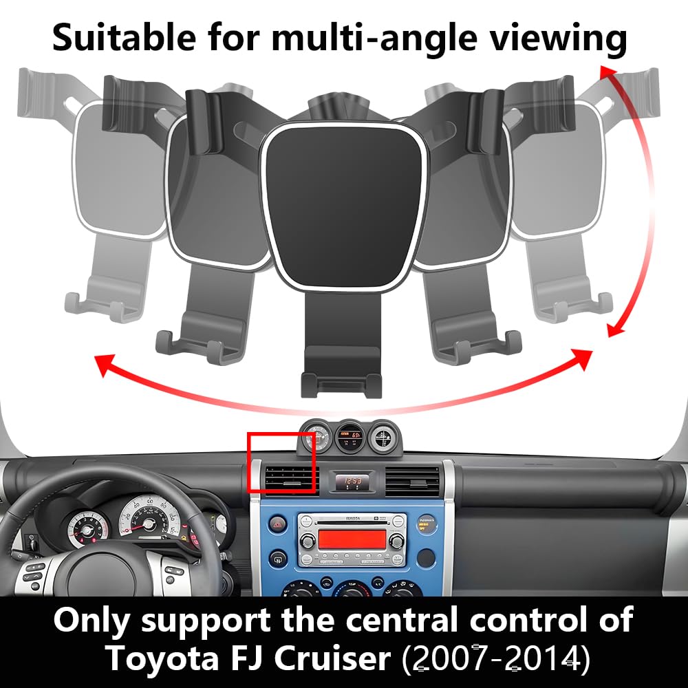 LUNQIN Car Phone Holder for Toyota FJ Cruiser 2007 2008 2009 2010 2011 2012 2013 2014 Auto Accessories Navigation Bracket Interior Screen Decoration