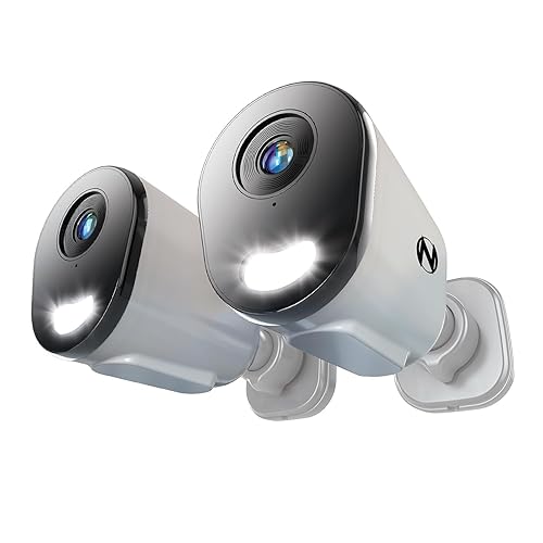 Night Owl Wired IP 4MP Deterrence Camera with 2-Way Audio - 2 Pack - White