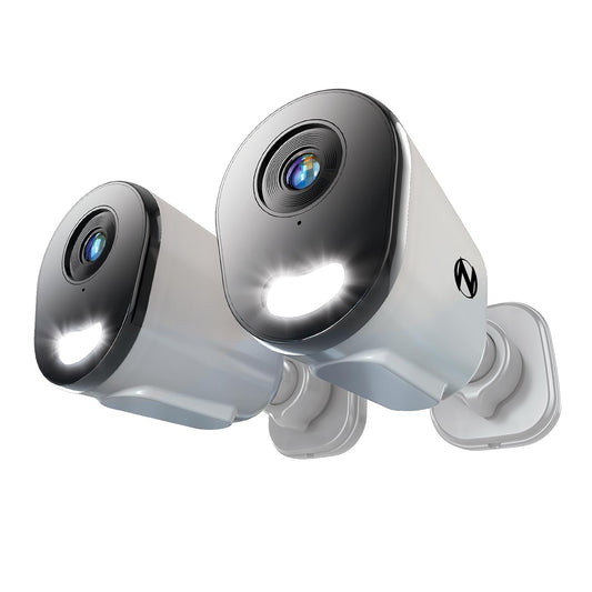 Night Owl Wired IP 4MP Deterrence Camera with 2-Way Audio - 2 Pack - White