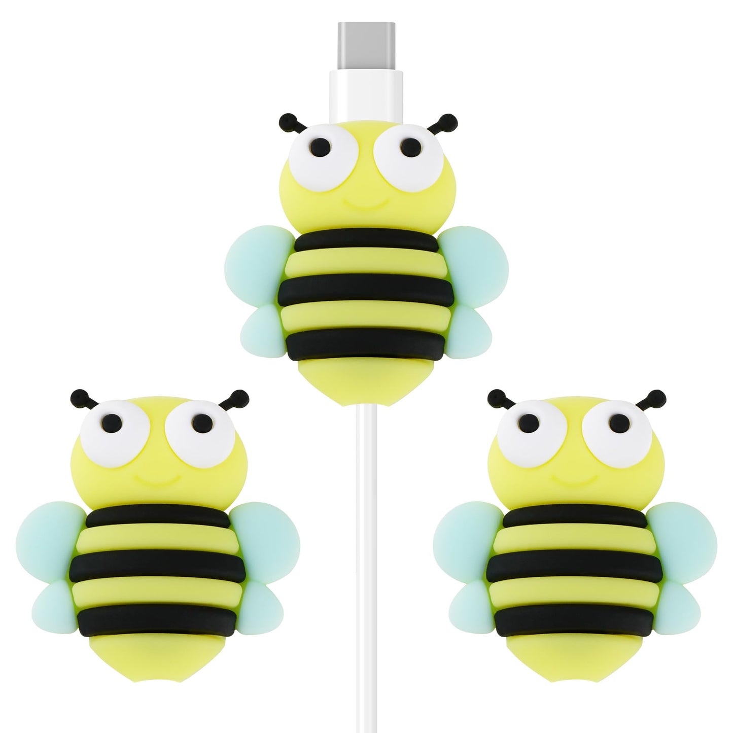CAIRIAC Phone Charger Protector Cute Animal USB Charger Cable Protectors for Charger, Data Cable Protector Gifts Charger Cable Saver Charging Cable