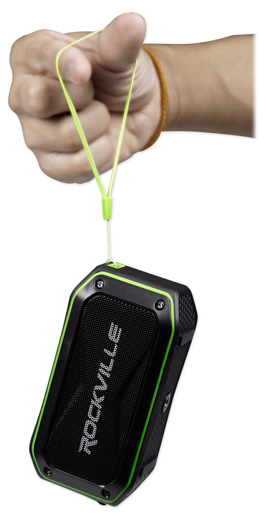 Rockville Portable Audio Bundle: (2) ROCK ANYWHERE Waterproof Bluetooth Speakers, TWS Stereo Linking, 2-items