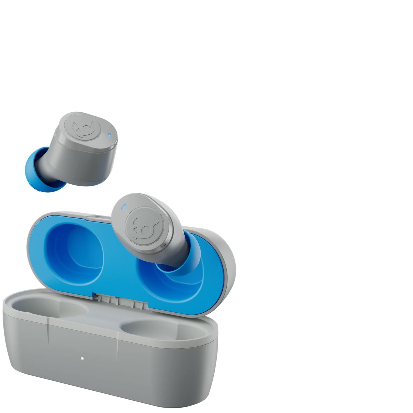 Skullcandy Jib True XT 2 Wireless Earbuds, Noise Isolating Bluetooth Headphones with Charging Case, Light Gray Blue