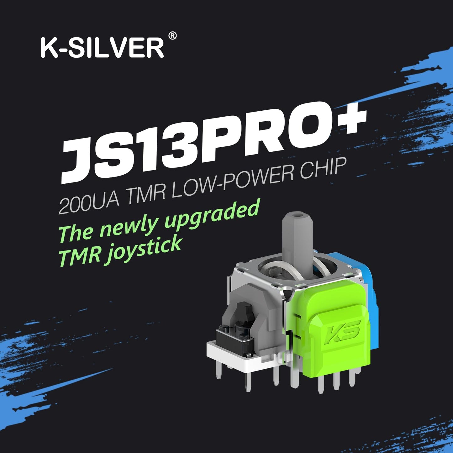 K-Silver TMR magnetic resistance joystick, High-Precision Magnetic Gaming Joystick Module, 200?A Low Power, 5 Million Rotations, Compatible with PS4