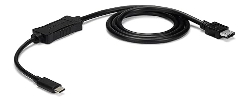 StarTech.com USB C to eSATA Cable - 3 ft / 1m - 5Gbp - for HDD/SSD/ODD - External Hard Drive Adapter - USB 3.0 to eSATA Converter (USB3C2ESAT3)