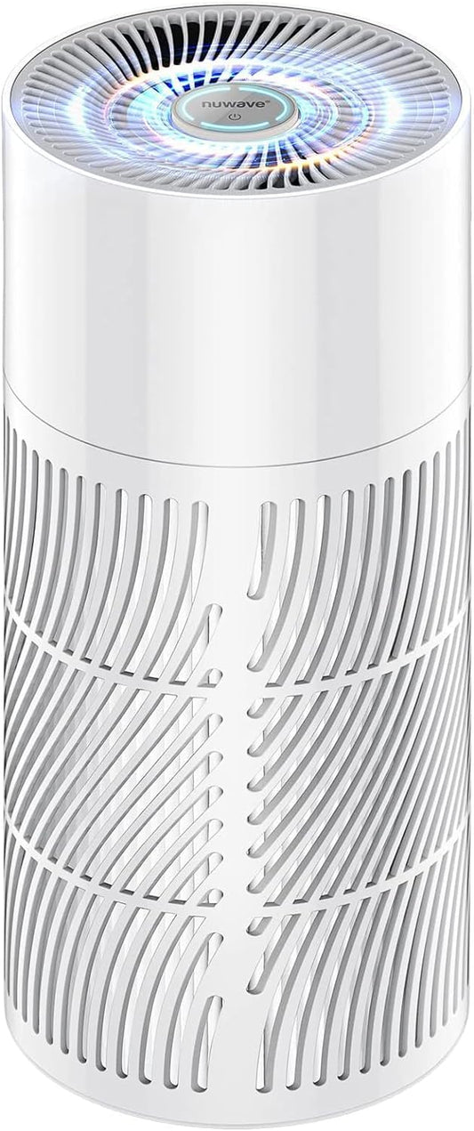 Nuwave Air Purifiers for Home Large Room Up to 857ft², XXL Size H13 True HEPA Filter, 17dB Air Cleaner for Bedroom, 3 Fan Speeds, 360° Air Intake