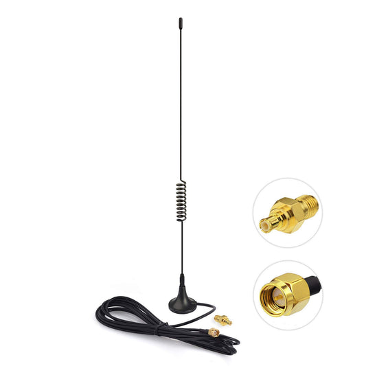 Bingfu Dual Band 978MHz 1090MHz 5dBi Magnetic Base SMA Male MCX Antenna for Aviation Dual Band 978MHz 1090MHz ADS-B Receiver RTL SDR Software Defined