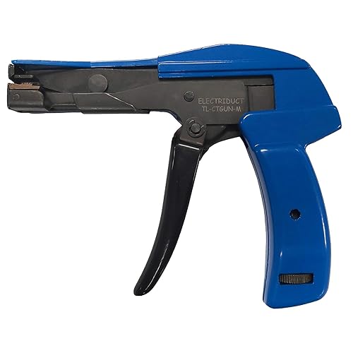 Electriduct Cable Tie Gun Zip Tie Cutting and Fastening Tool with Adjustable Tension for Nylon Cable Ties with Flush Cut
