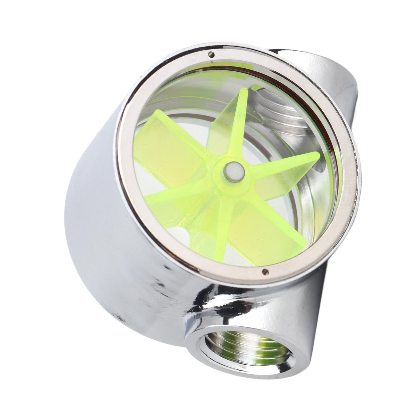 G1/4 Cooling Meter Sensor Metal Indicator with 5 Impeller Blades for Computer Water Cooling System