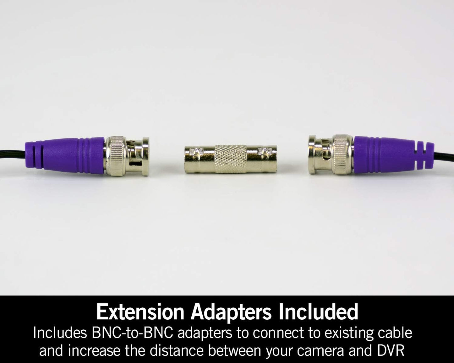 Night Owl 100 ft. in-Wall Rated Video/Power Camera Extension Cable with Extension Adapter (2-Pack)
