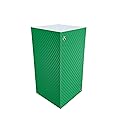 Carbon Fiber Gaming Skin Compatible with Microsoft Xbox Series X Digital Edition - Solid Green - Premium 3M Vinyl Protective Wrap Decal Cover - Easy