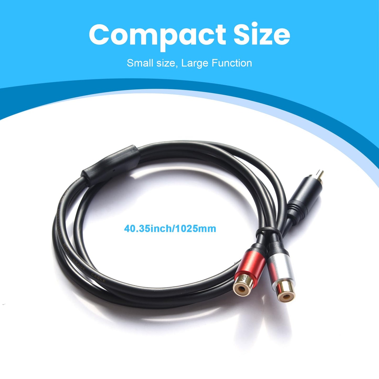 Soshine 3.5mm Male to 2RCA Female Audio Adapter(2 Pack), Gold-Plated RCA to 3.5 mm Y Splitter Cable for Tablet, MP3 to Speakers, TV, Amplifier (3.5mm