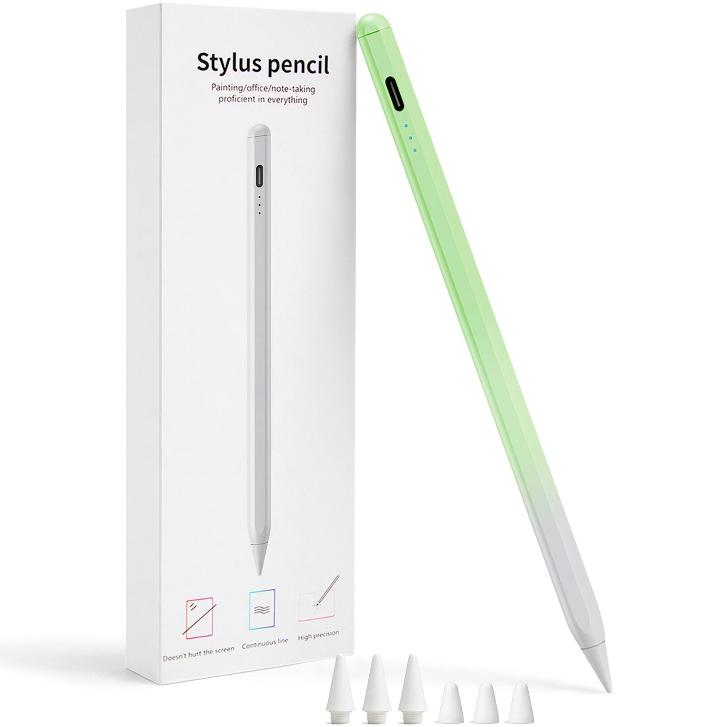 Magnetic Stylus Pen for iPad 2018-2026, 3X Fast Charge iPad Pencil with Tilt Sensitivity & Palm Rejection, Apple Pencil Alternative, Pixel Precision