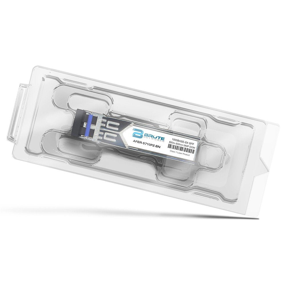 Brute Networks AFBR-5710PZ-BN - 1000BASE-SX 550m MMF 850nm SFP Transceiver (Compatible with OEM PN# AFBR-5710PZ)