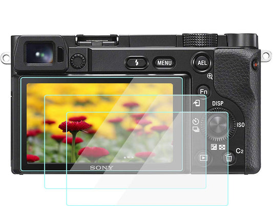 WH1916 A6400 Screen Protector Anti-Scrach Anti-Bubble Ultra-Clear 9H Tempered Glass 3-Pack, Compatible for Sony a6600 a6400 a6300 a6100 a6000 Camera