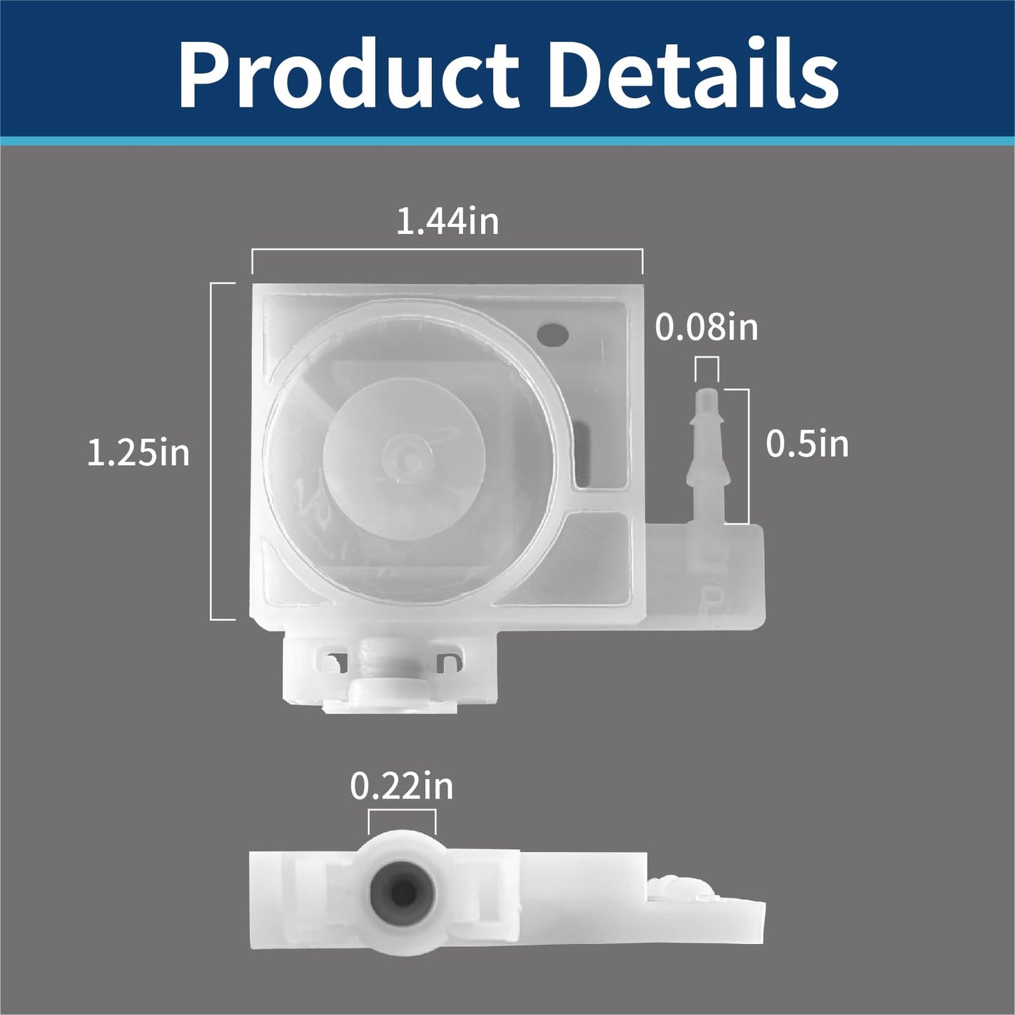 AMOILS 4Pcs Upgraded Printer Ink Damper Dumper Fit for E-pson P408 L805 L1300 L1800 L1400 R1390 R1900 R2000 R2400 T50 DTF Printer, Dumper Replacement