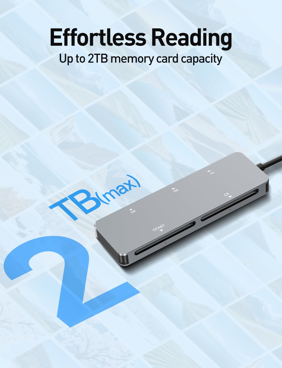 CFast Card Reader 5Gbps - USB 3.0 USB C CFast 2.0 Card Reader Aluminum C Fast Memory Card Adapter for SanDisk, Lexar, Transcend, Sony Card, Read
