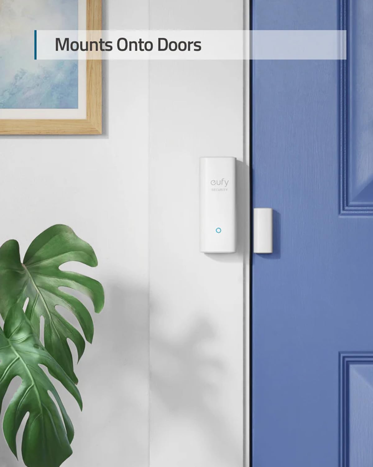 eufy Security Entry Sensor, Detects Opened and Closed Doors or Windows, Door Monitoring, Sends Alerts, Triggers Siren, 2-Year Battery Life, Indoor Use