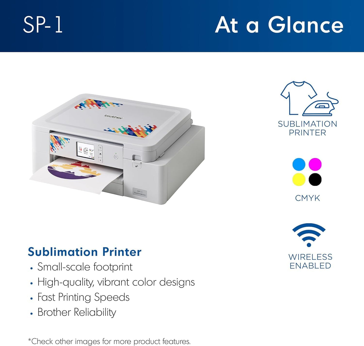 Brother Sublimation Printer, Color Ink Cartridge Set and 100 Sheets Sublimation Paper