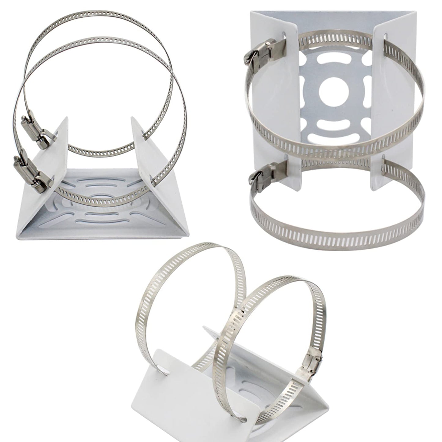 Lighfast Universal Wall Mounting Bracket with 2 Loops, Vertical Pole Mount Adapter for CCTV Security Camera PTZ Dome Indoor Outdoor AP Access Point