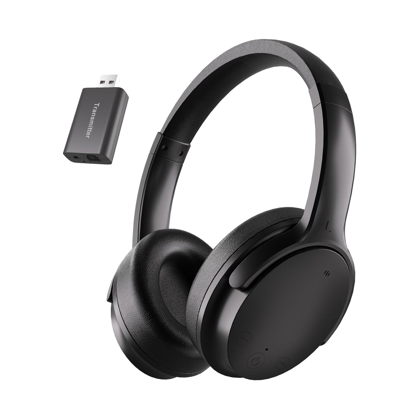 Skyaudio Wireless Headphones for TV Watching, Over Ear TV Headphones Wireless with USB Transmitter, Plug & Play, No Audio Delay, 20+ Hours, Louder