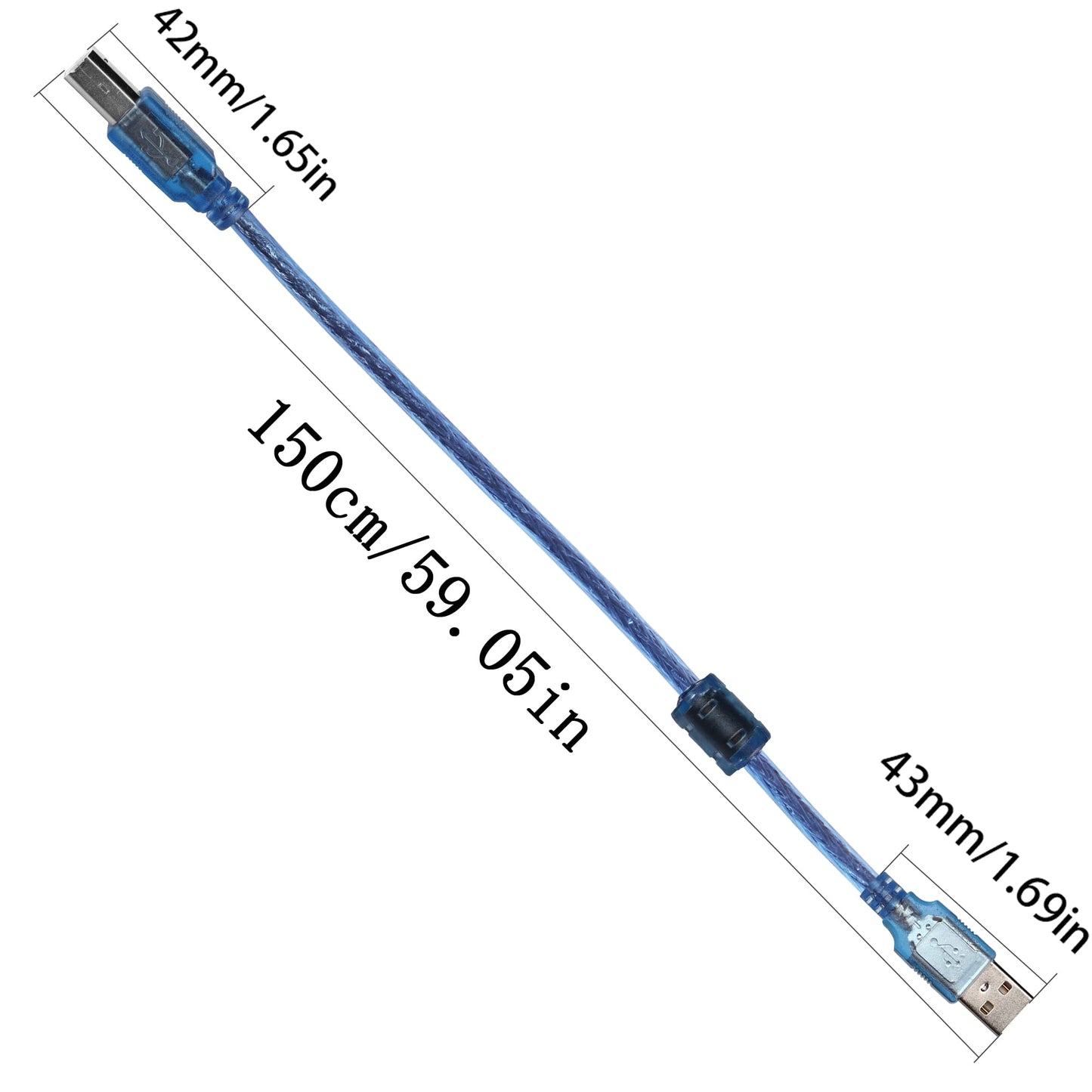 QIANRENON Printer Sharing Adapter, 2-Port USB 2.0 Switch for Sharing USB Devices Between 2 Computers, Includes 2 Pack USB 2.0 Male Cable