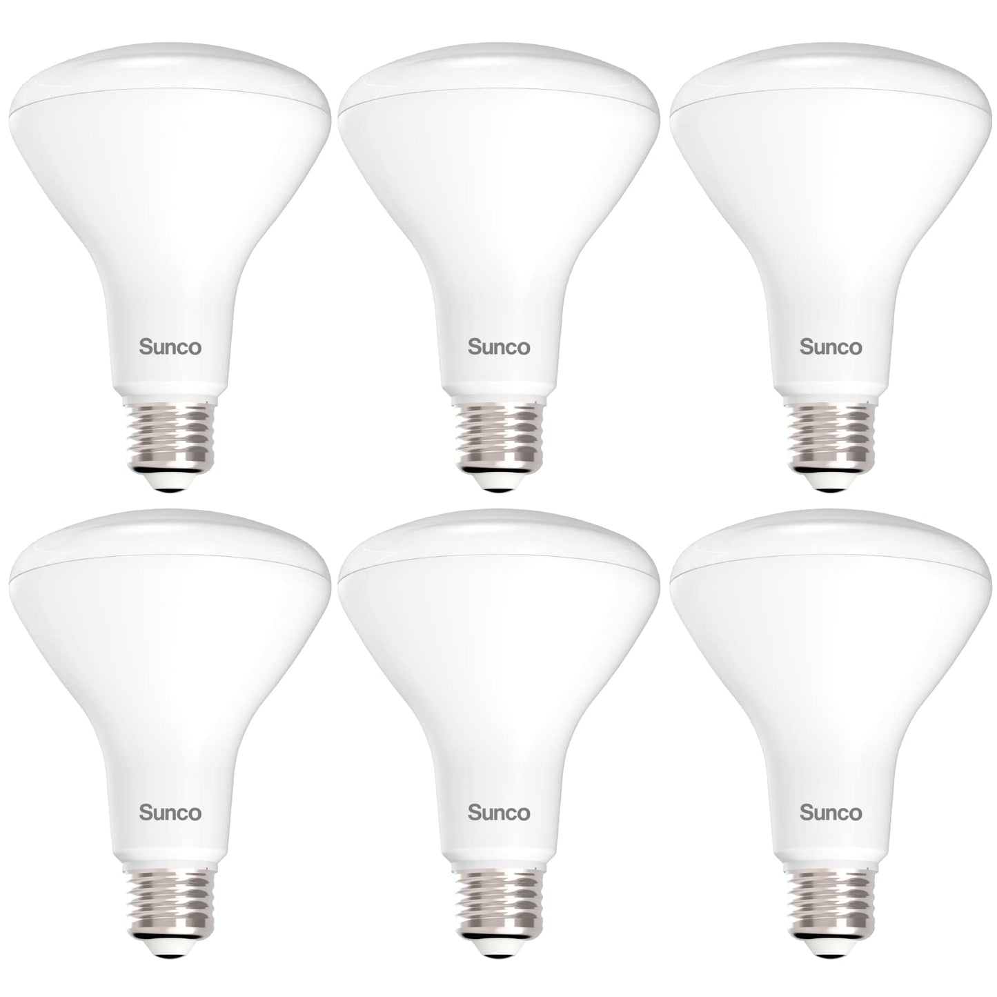 Sunco 6 Pack BR30 LED Bulb Flood Light, E26, 11W=65W, 3000K Warm White