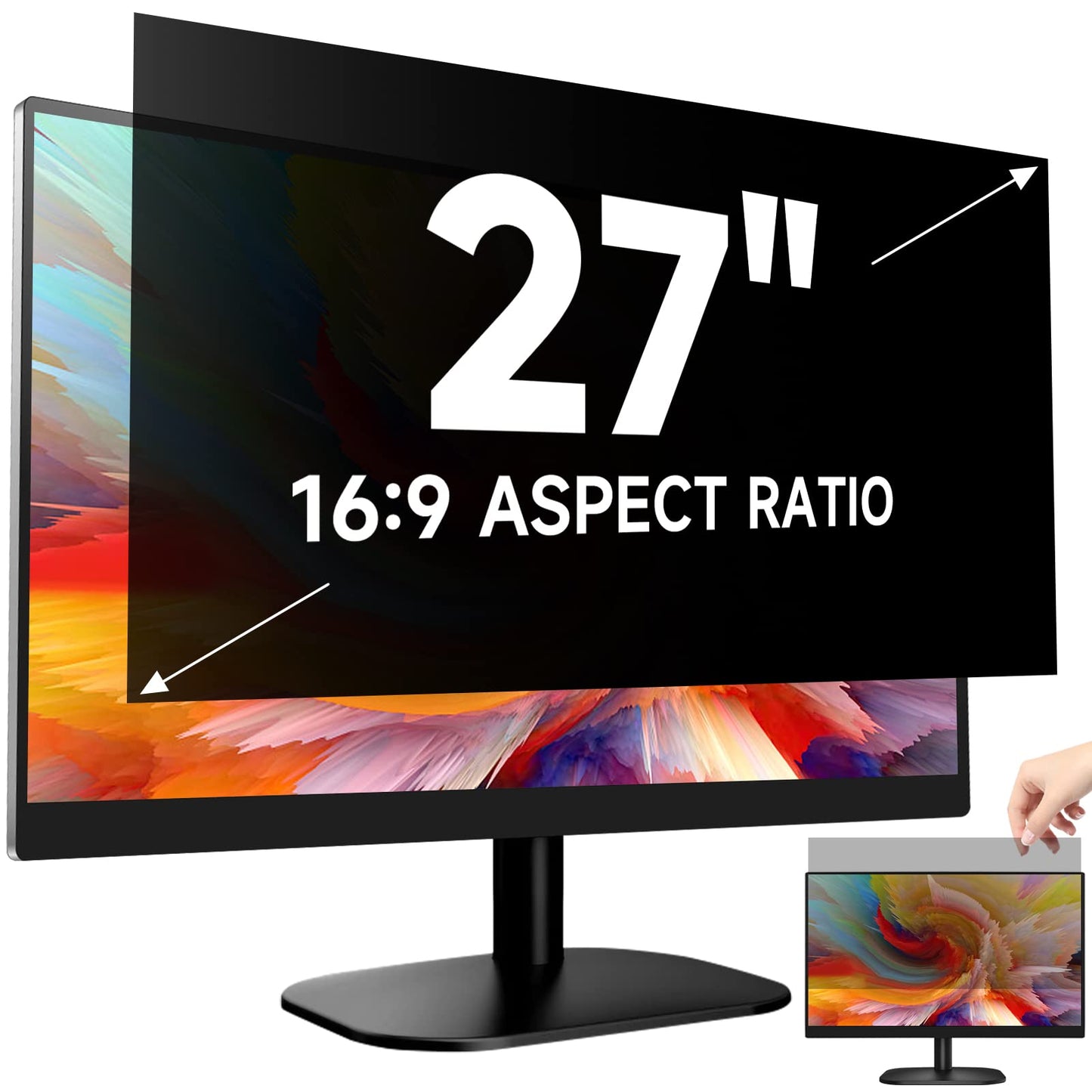 27 Inch Privacy Screen Protector, Anti Glare & Anti Scratch Screen Filter Compatible with 27"