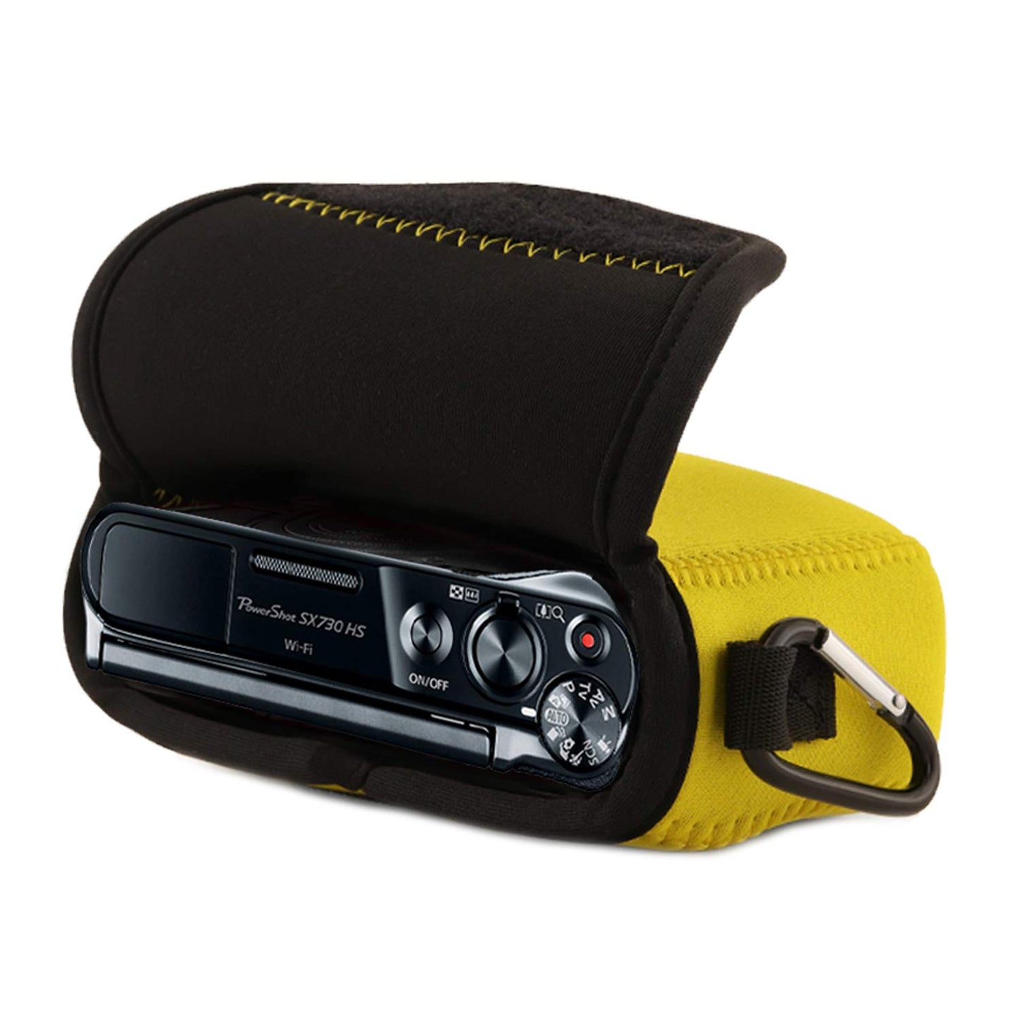 MegaGear MG1849 Ultra Light Neoprene Camera Case Compatible with Canon PowerShot SX740 HS, SX730 HS, SX720 HS, SX710 HS, G16, G15 - Yellow