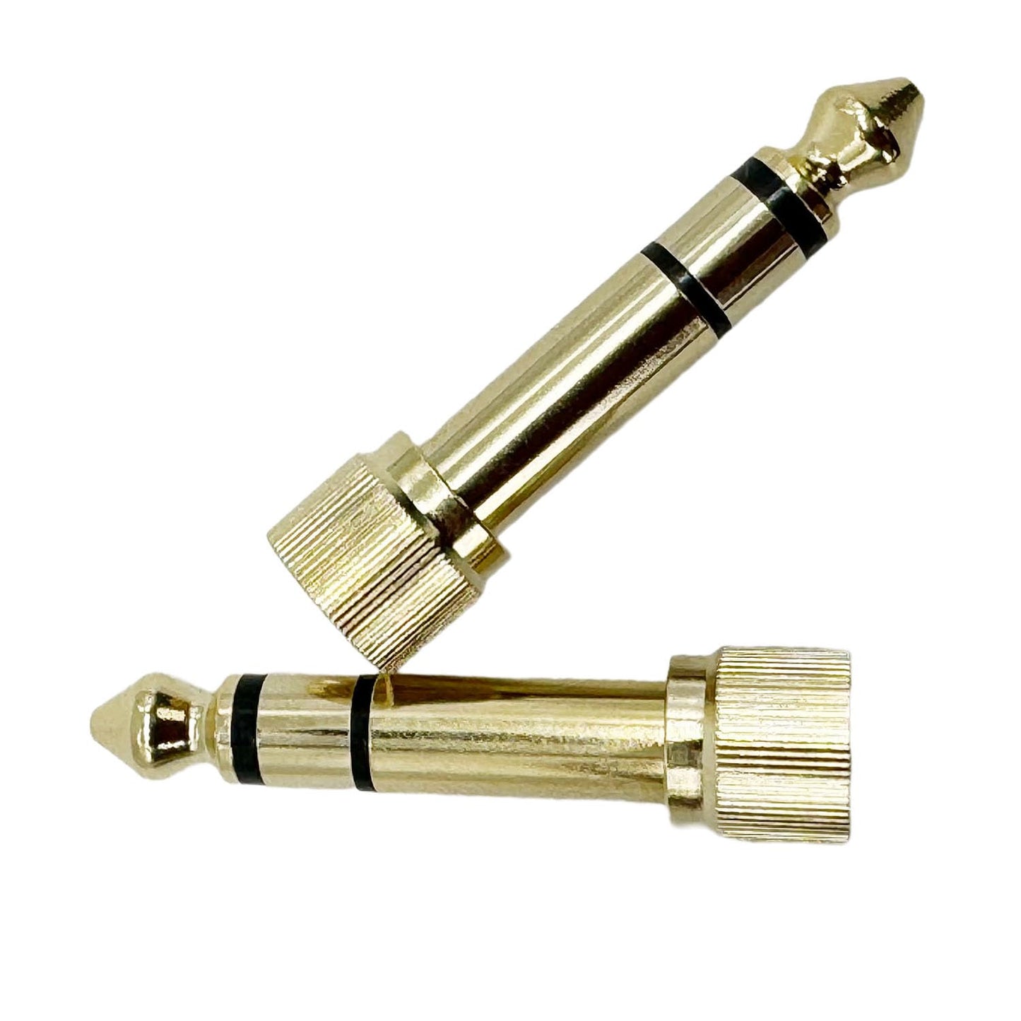 UpperFu 3Pcs Gold Plated 6.35mm 1/4" (1/4 Inch) Stereo Male to 3.5mm 1/8" (1/8 Inch) Female Jack Audio Adapter with Screw On Stereo Phone Screw-On