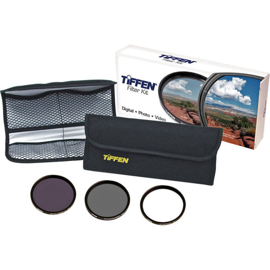 Tiffen Digital Essentials Filter Kit for 58mm (UV Protector + Circular Polarizer + Neutral Density 0.6)