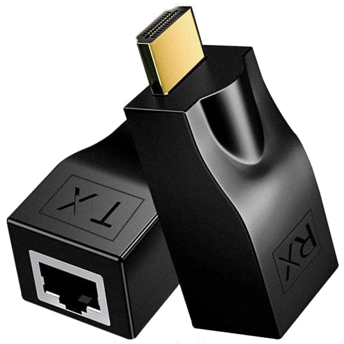 Znoogrn 4K HDMI to RJ45 Extender, HDMI Extender Over Ethernet Cat 6/7/ 8 Cable, Hdmi Repeater to RJ45 Network Converter for HDTV STB DVD PS4, Support