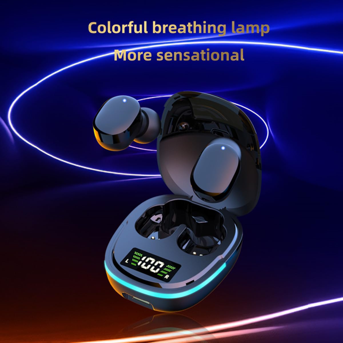 DCBCODGAL Wireless Mini Earbuds Bluetooth 5.3 in Ear Light-Weight Headphones, 30H Playing Time,Touch Screen Stereo Earphones, IP7 Waterproof…