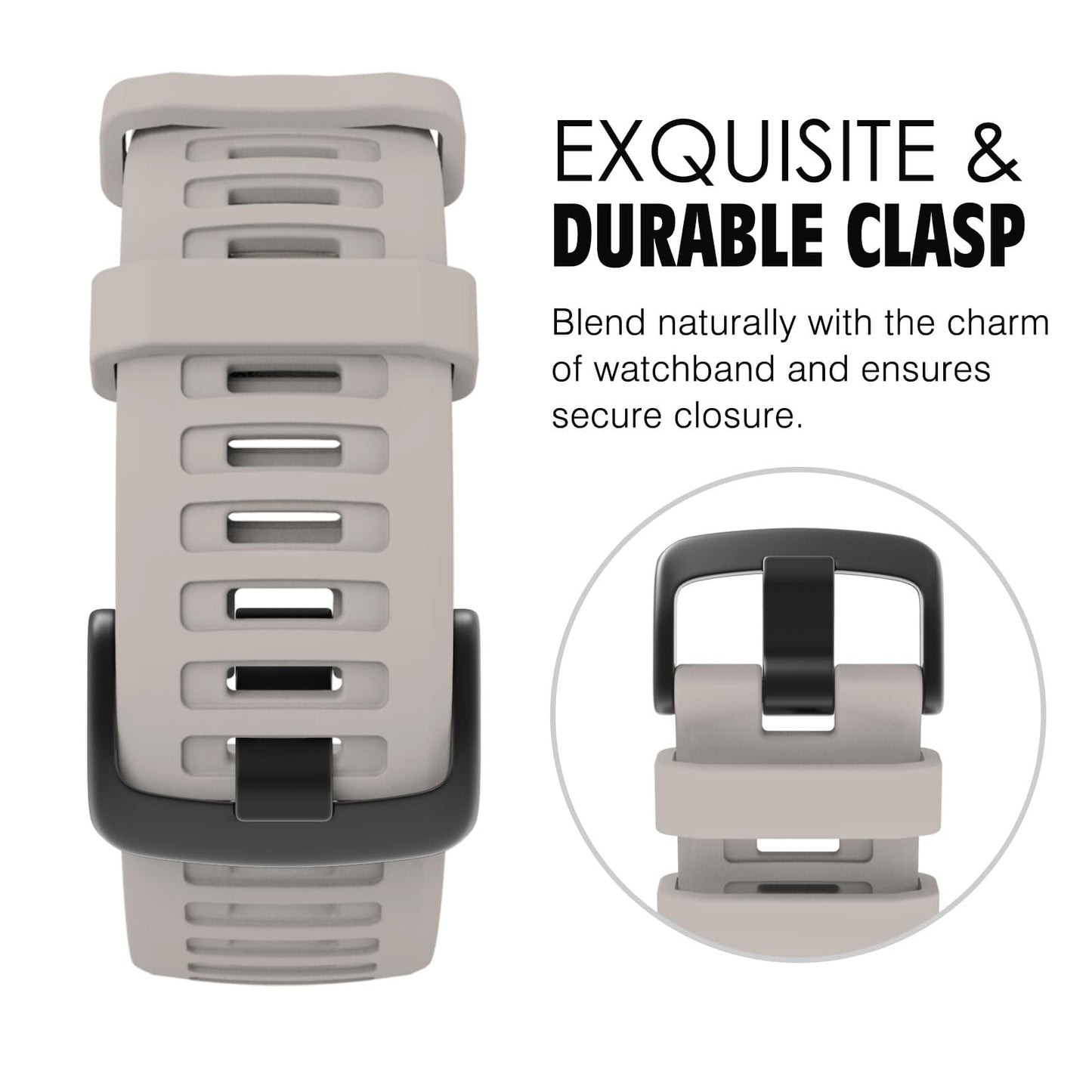 MoKo Silicone Watch Band Compatible with Garmin Instinct & Instinct 2