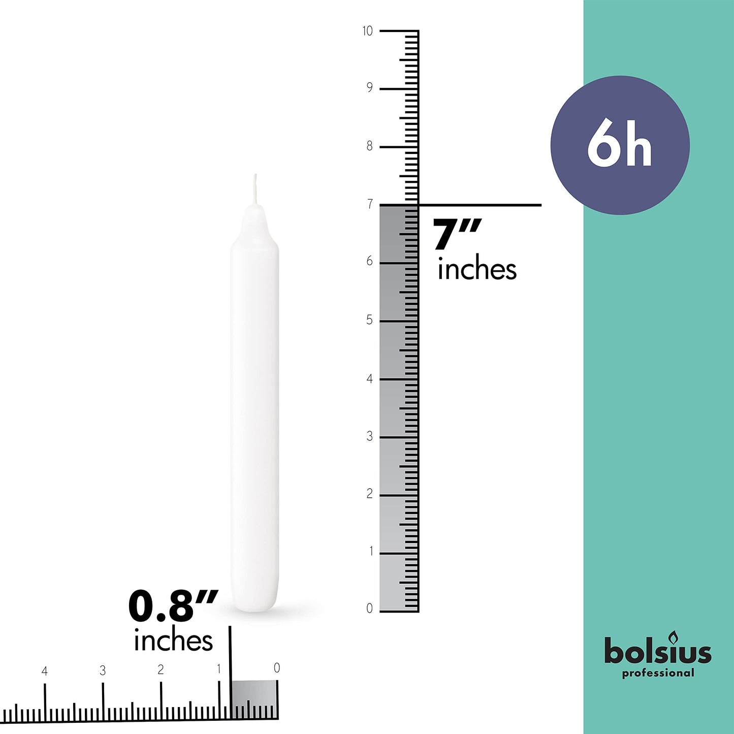 BOLSIUS White Candlesticks - 2 Packs = Total 90 Candles - 6+ Hours - Premium European Quality - Consistent Smokeless Flame - Unscented Dripless Dinner