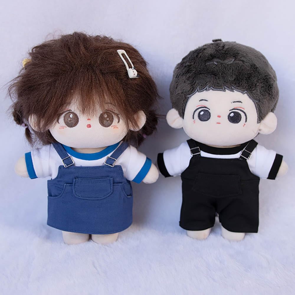 niannyyhouse 10cm 15cm 20cm Plush Doll Clothes T-Shirt Strap Pants Strap Skirt Soft Stuffed Plush Toy Dress Up Accessories (a5, 10cm)
