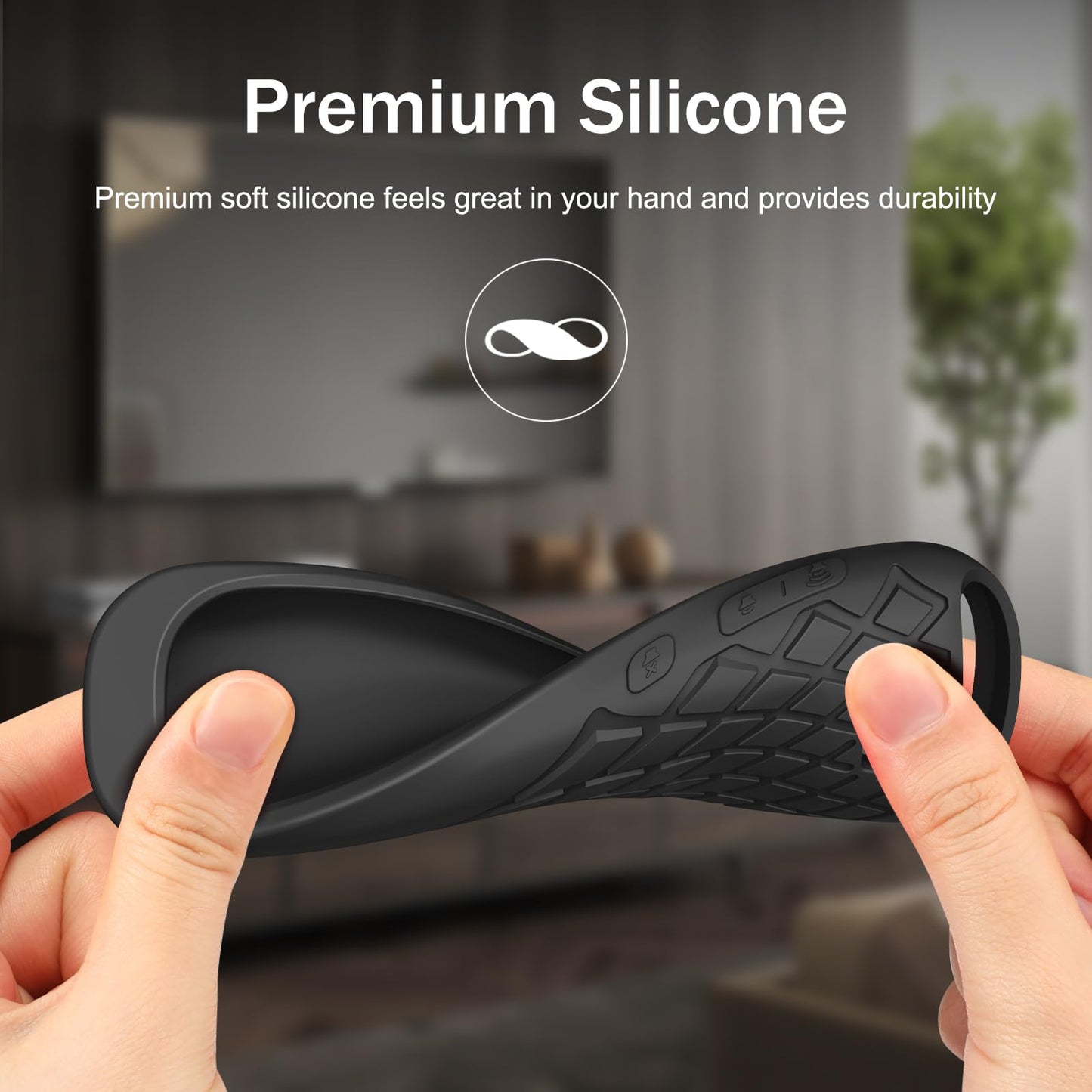 Fintie Protective Case for Roku Voice Remote Pro (2nd Edition), CaseBot Lightweight Anti Slip Kids-Friendly Shockproof Silicone Remote Cover for Roku