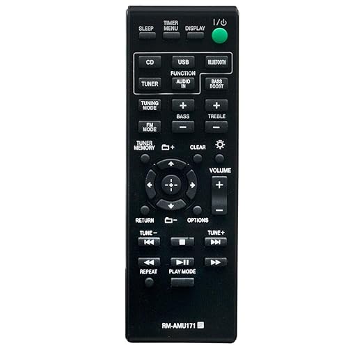 RM-AMU171 Replace Remote Control for Sony Hi-Fi System CMT-BT60 CMT-SBT100 CMT-SBT100B