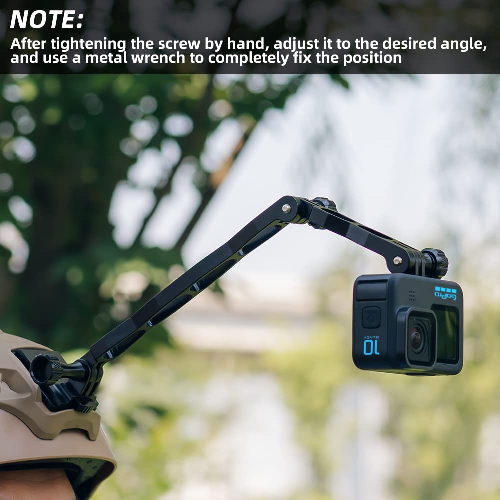 SUREWO Aluminum NVG Helmet Mount Compatible with Go pro Hero 13 Black,GoPro Hero 12/11/10/9/8/7/(2018)/6/5 Black,DJI Osmo Action 5 pro/4/3/2 and Most
