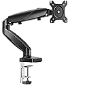 GlasFlength Single Monitor Arm for Desk Mount, Portable Computer Monitor Mount, Fully Adjustable Monitor Stand Fits 15-27 Inch Monitors, Weight