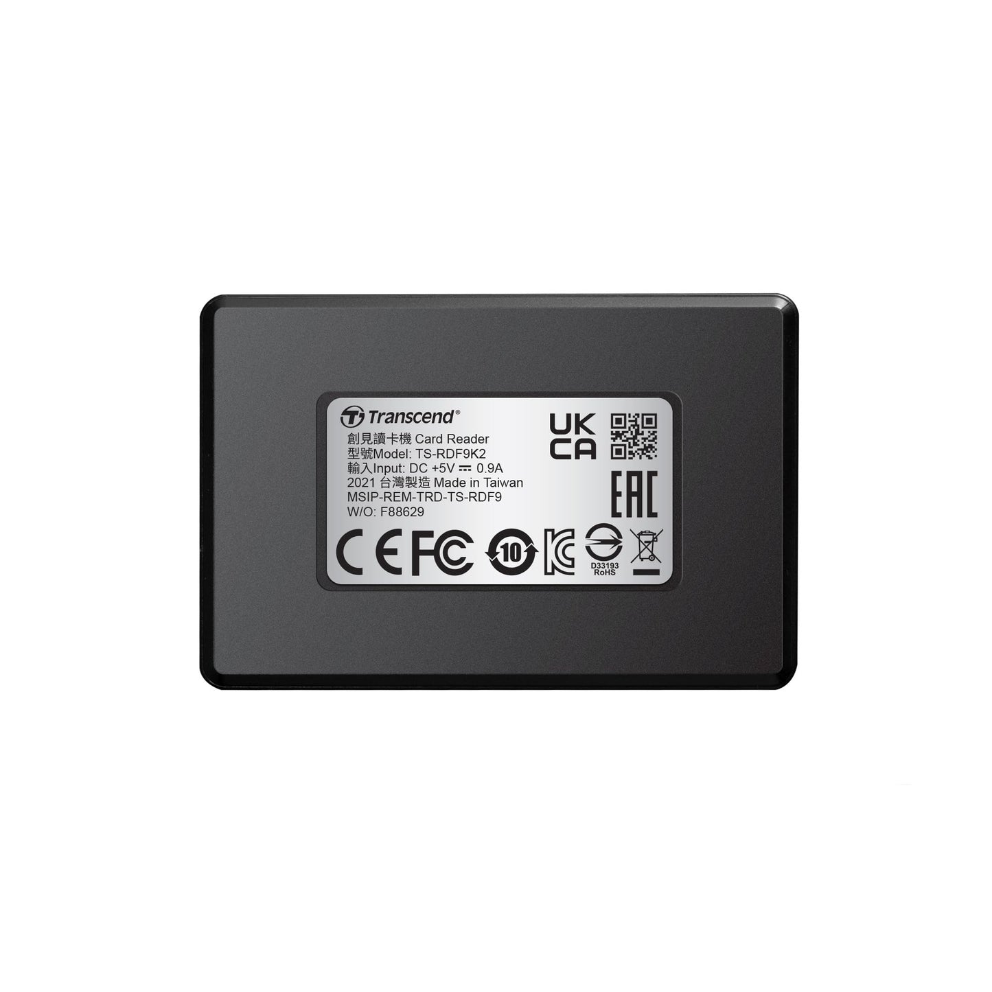 Transcend RDF9 Card Reader - CompactFlash, microSDHC, microSDXC, SDHC, SDXC, SD, microSD, CompactFlash (UDMA7) - USB 3.1 Type AExternal