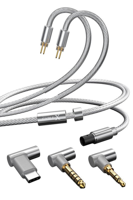 TANCHJIM CABLE X 0.78 2pin Replacement Earphone Cable, Upgraded Silver-Plated 1.25m In-Ear Headphone Cord, Silver & Copper Mixed HIFI Earbuds Wire…