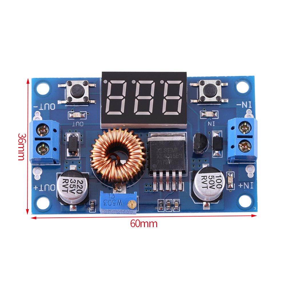Adjustable Power Module DC-DC Converter 5A 4.0V~38V to 1.25V~36V Voltage Regulator for High-Power LED Driver Converter