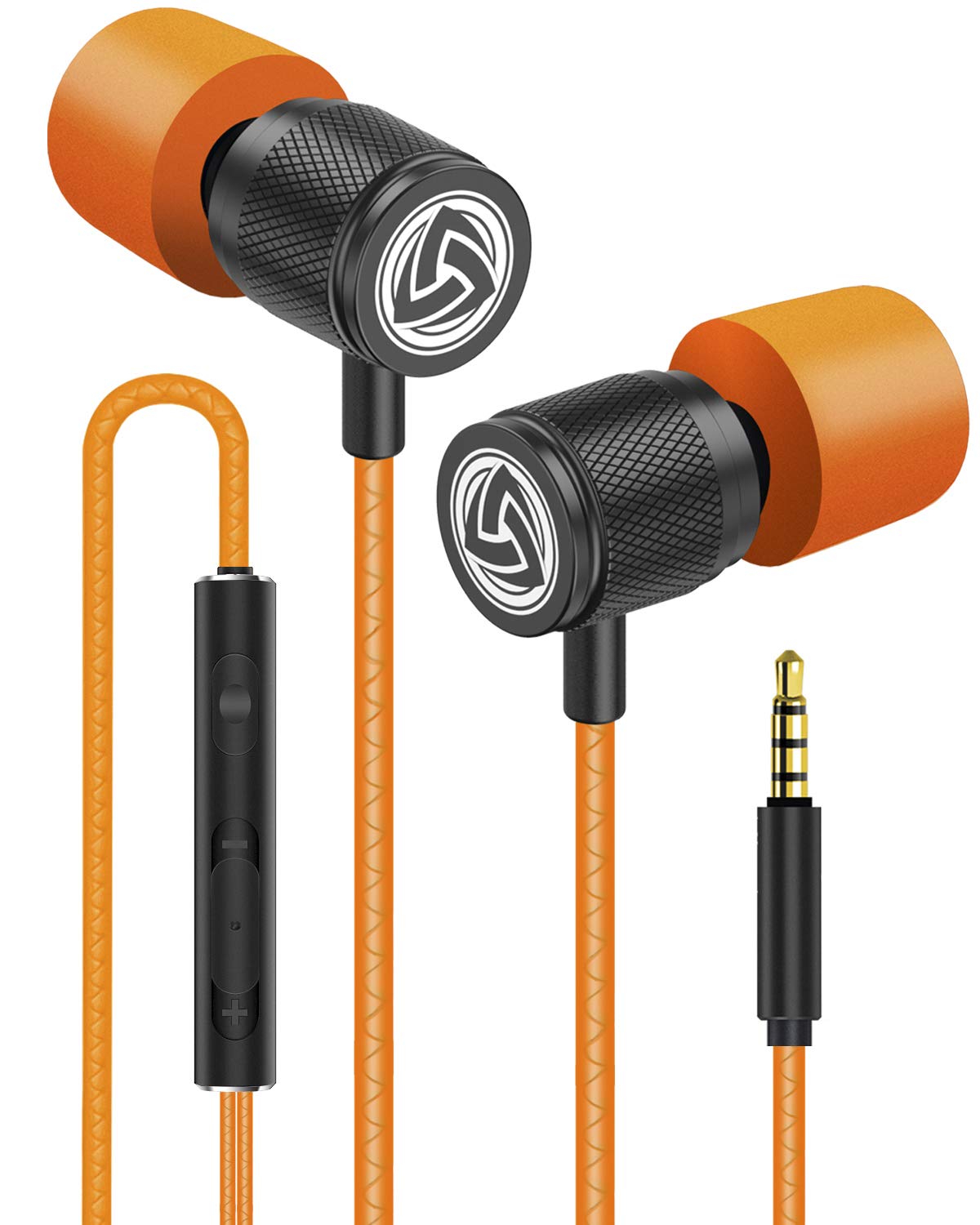 LUDOS Ultra Wired Earbuds in-Ear Headphones, 5 Years Warranty, Earphones with Microphone, Noise Isolating Ear Buds, Memory Foam for iPhone, Samsung