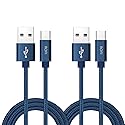 RoFI USB Type C Cable, [2Pack] 4FT USB C Cable Nylon Braided Fast Charging for Galaxy S10 S9 S8 Plus Note 9 8, Pixel, Moto Z, LG V30 V20 G5, Xperia