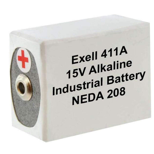 Exell 411A Alkaline 15V Battery Replaces NEDA 208, 10F20, BLR121, 411A ANSI 208 BA 331/U Burgess K10 Burgess U10 Eveready 10F20 Eveready B121…