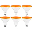 SUNLITE 41433-SU LED Orange PAR38 Spot Bulb 12 Watts, Medium (E26) Base, 35° Flood Beam, Decorative, Holiday Lighting, Turtle + Wildlife Friendly, ETL